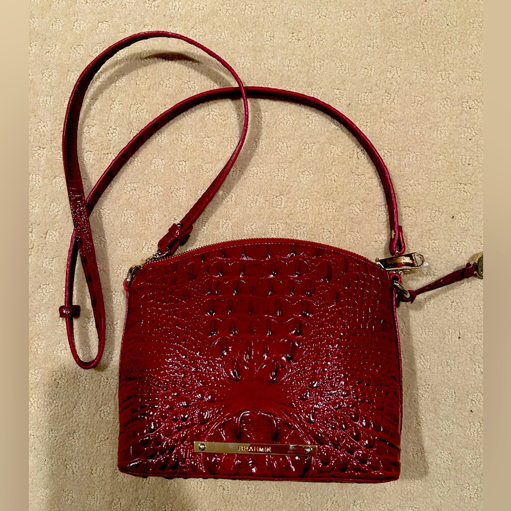 New without tags Brahmin red alligator print purse